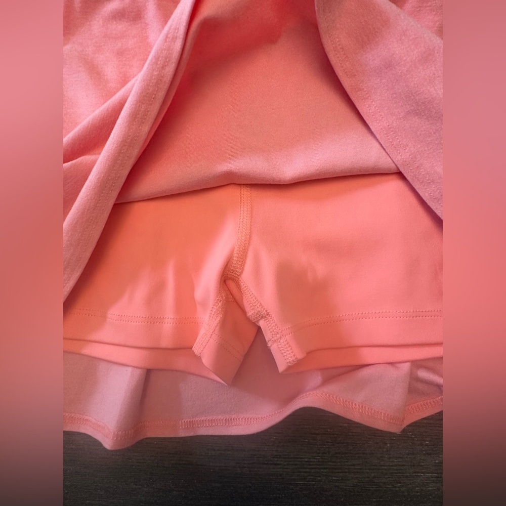 NWOT Beyond Yoga Spacedye Movement Electric Peach Heather Skort Size XS SKU:30 - Picture 9 of 12